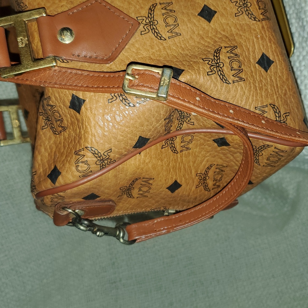 MCM Visetos Brown Monogram Handbag - Picture 5 of 16